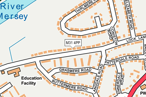 M31 4PP map - OS OpenMap – Local (Ordnance Survey)