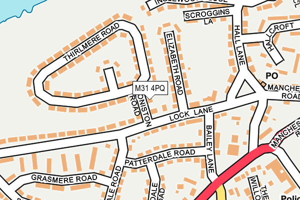 M31 4PQ map - OS OpenMap – Local (Ordnance Survey)