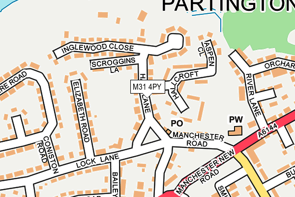 M31 4PY map - OS OpenMap – Local (Ordnance Survey)