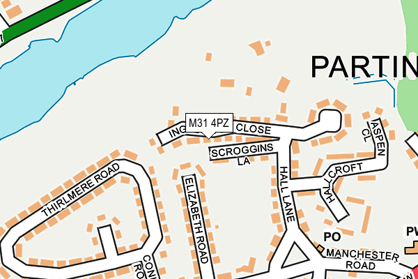 M31 4PZ map - OS OpenMap – Local (Ordnance Survey)