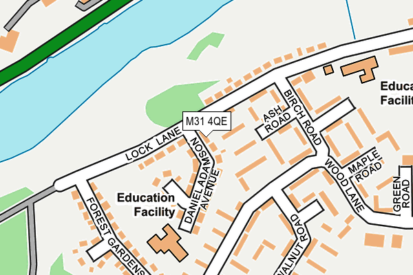 M31 4QE map - OS OpenMap – Local (Ordnance Survey)