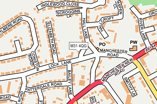 M31 4QG map - OS OpenMap – Local (Ordnance Survey)