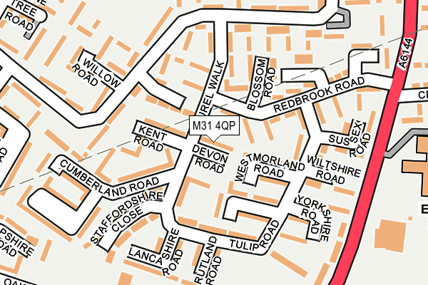 M31 4QP map - OS OpenMap – Local (Ordnance Survey)