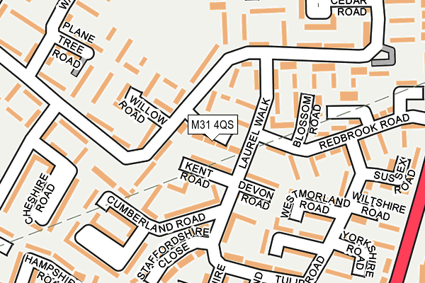 M31 4QS map - OS OpenMap – Local (Ordnance Survey)