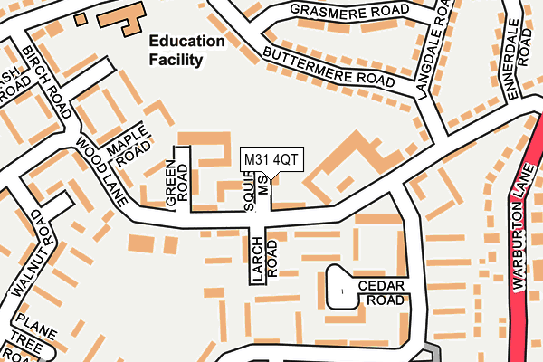 M31 4QT map - OS OpenMap – Local (Ordnance Survey)