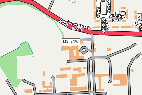 M31 4QW map - OS OpenMap – Local (Ordnance Survey)