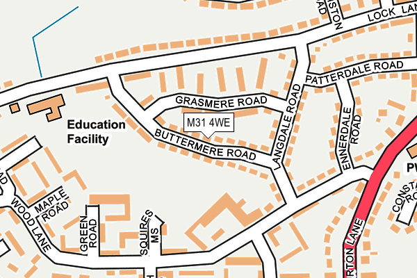 M31 4WE map - OS OpenMap – Local (Ordnance Survey)