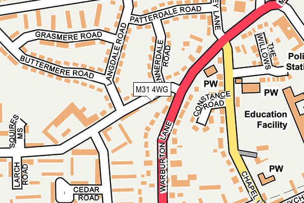 M31 4WG map - OS OpenMap – Local (Ordnance Survey)