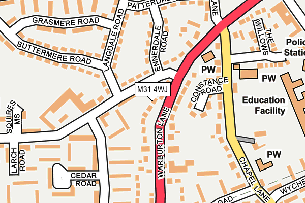 M31 4WJ map - OS OpenMap – Local (Ordnance Survey)