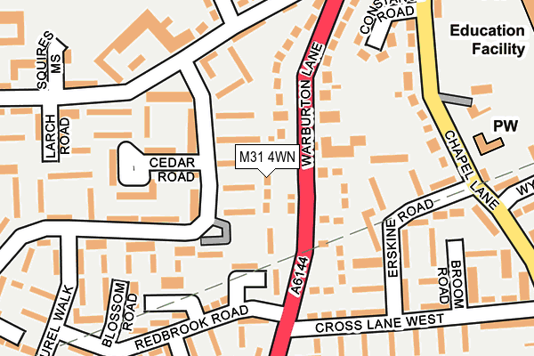 M31 4WN map - OS OpenMap – Local (Ordnance Survey)