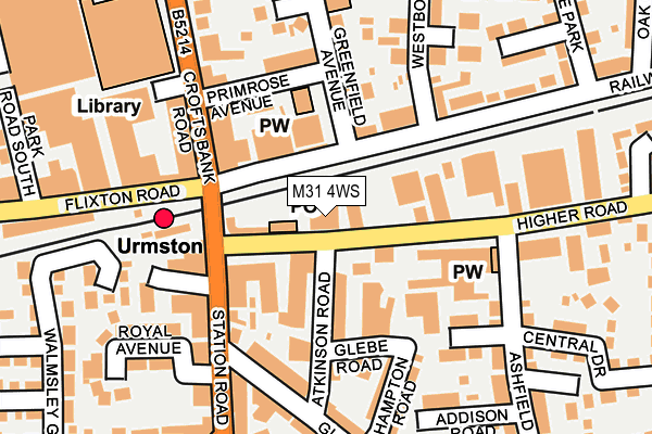 M31 4WS map - OS OpenMap – Local (Ordnance Survey)