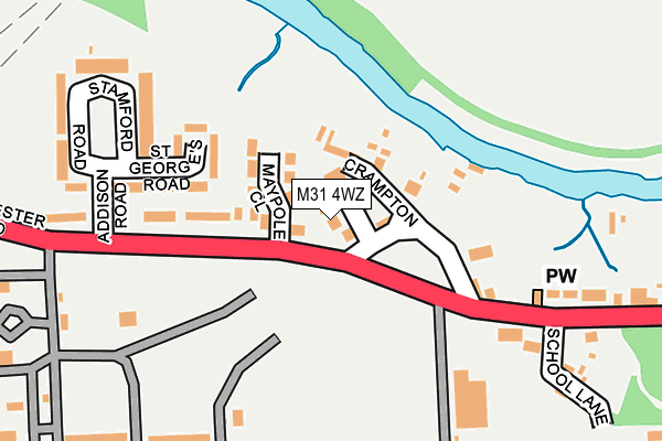 M31 4WZ map - OS OpenMap – Local (Ordnance Survey)