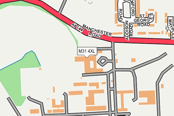 M31 4XL map - OS OpenMap – Local (Ordnance Survey)
