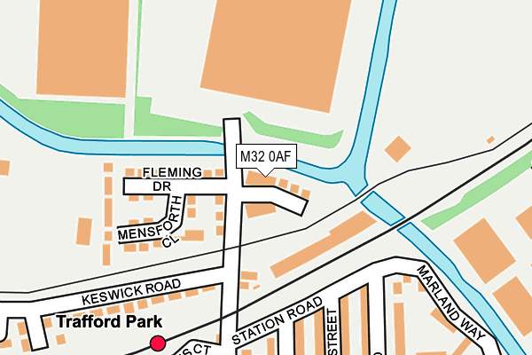 M32 0AF map - OS OpenMap – Local (Ordnance Survey)