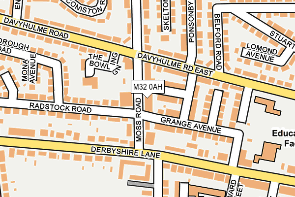M32 0AH map - OS OpenMap – Local (Ordnance Survey)