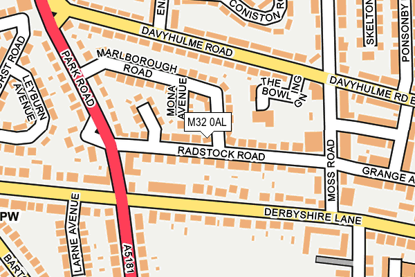 M32 0AL map - OS OpenMap – Local (Ordnance Survey)