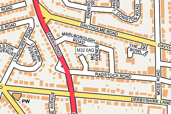 M32 0AQ map - OS OpenMap – Local (Ordnance Survey)