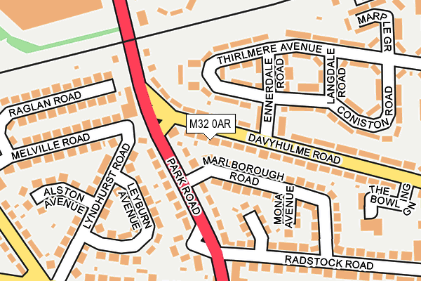 M32 0AR map - OS OpenMap – Local (Ordnance Survey)