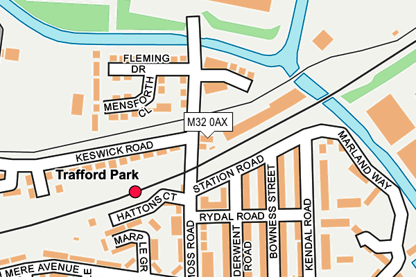 M32 0AX map - OS OpenMap – Local (Ordnance Survey)