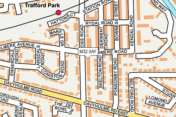 M32 0AY map - OS OpenMap – Local (Ordnance Survey)