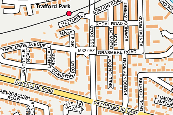 M32 0AZ map - OS OpenMap – Local (Ordnance Survey)