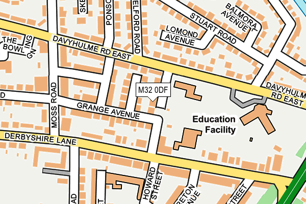 M32 0DF map - OS OpenMap – Local (Ordnance Survey)