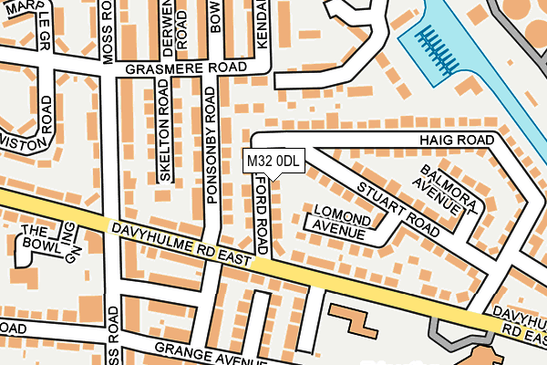 M32 0DL map - OS OpenMap – Local (Ordnance Survey)