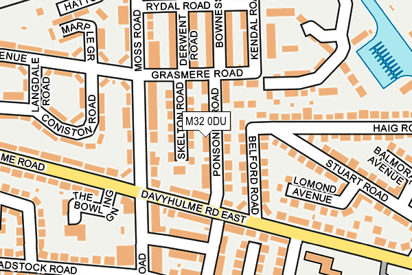 M32 0DU map - OS OpenMap – Local (Ordnance Survey)