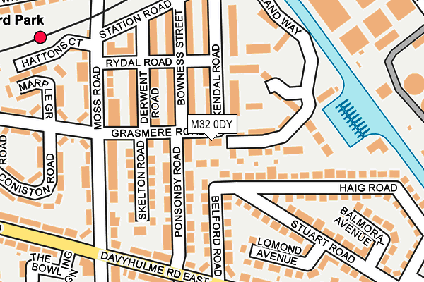 M32 0DY map - OS OpenMap – Local (Ordnance Survey)