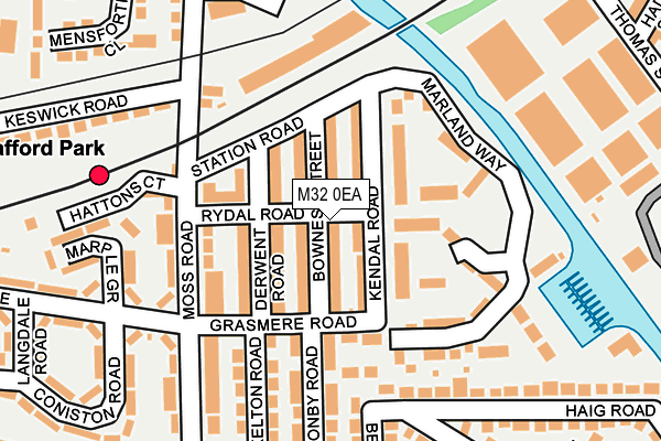 M32 0EA map - OS OpenMap – Local (Ordnance Survey)