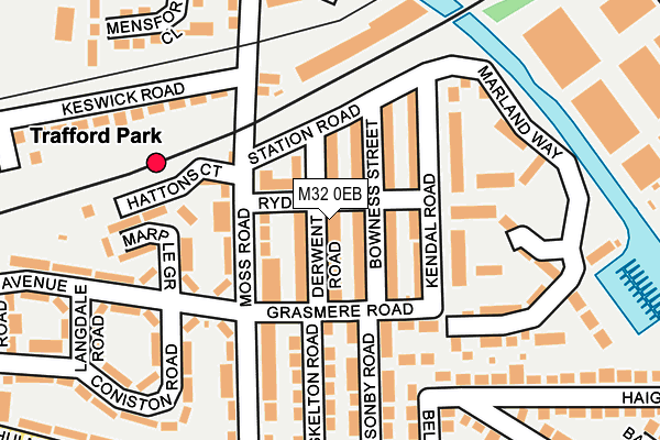 M32 0EB map - OS OpenMap – Local (Ordnance Survey)