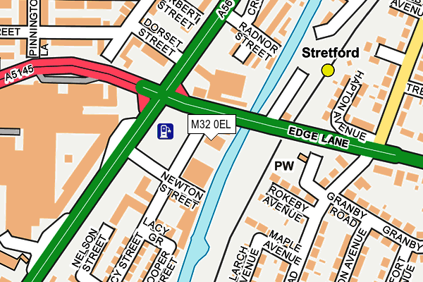 M32 0EL map - OS OpenMap – Local (Ordnance Survey)