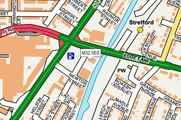 M32 0ES map - OS OpenMap – Local (Ordnance Survey)