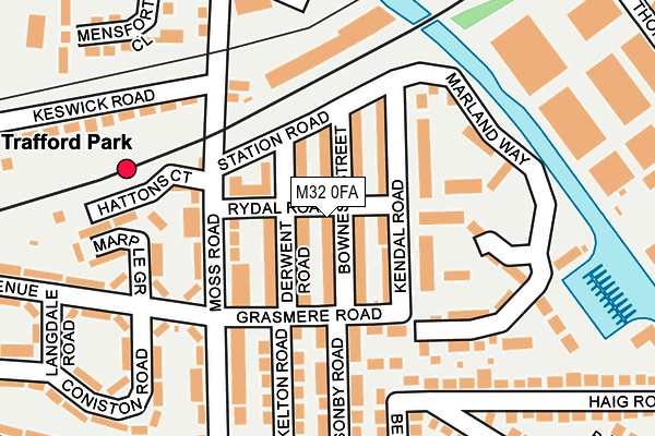 M32 0FA map - OS OpenMap – Local (Ordnance Survey)