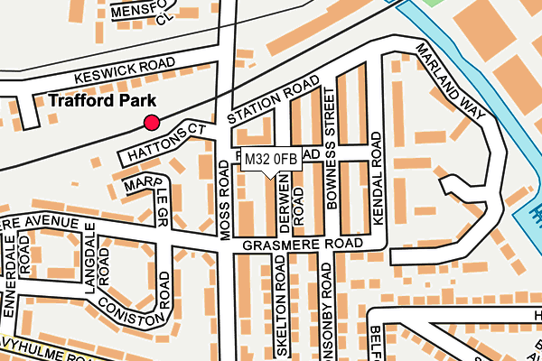 M32 0FB map - OS OpenMap – Local (Ordnance Survey)