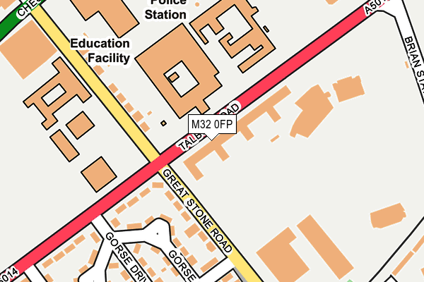 M32 0FP map - OS OpenMap – Local (Ordnance Survey)