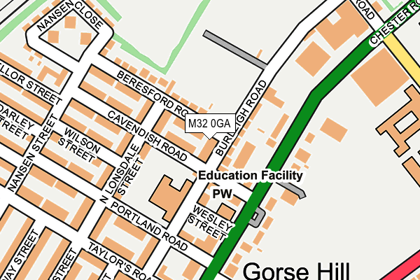 M32 0GA map - OS OpenMap – Local (Ordnance Survey)