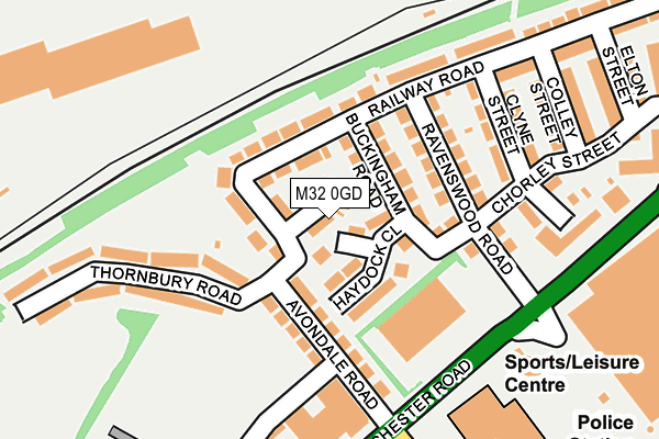 M32 0GD map - OS OpenMap – Local (Ordnance Survey)