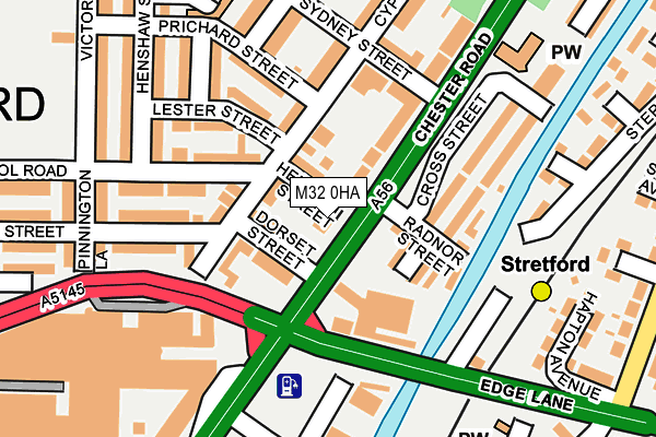 M32 0HA map - OS OpenMap – Local (Ordnance Survey)