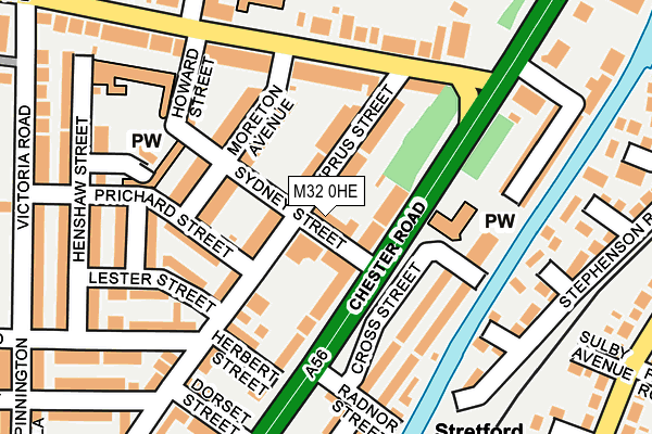 M32 0HE map - OS OpenMap – Local (Ordnance Survey)