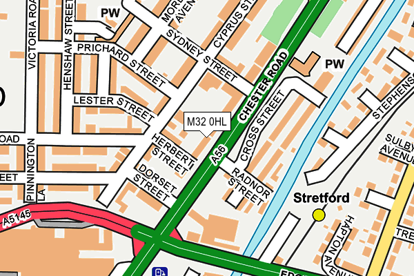 M32 0HL map - OS OpenMap – Local (Ordnance Survey)