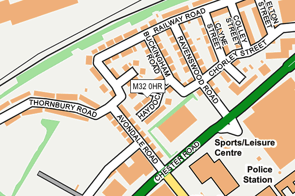 M32 0HR map - OS OpenMap – Local (Ordnance Survey)