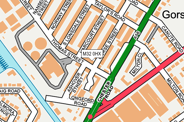 M32 0HX map - OS OpenMap – Local (Ordnance Survey)