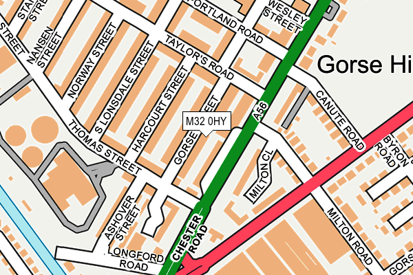 M32 0HY map - OS OpenMap – Local (Ordnance Survey)