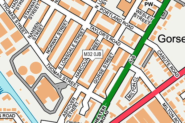 M32 0JB map - OS OpenMap – Local (Ordnance Survey)