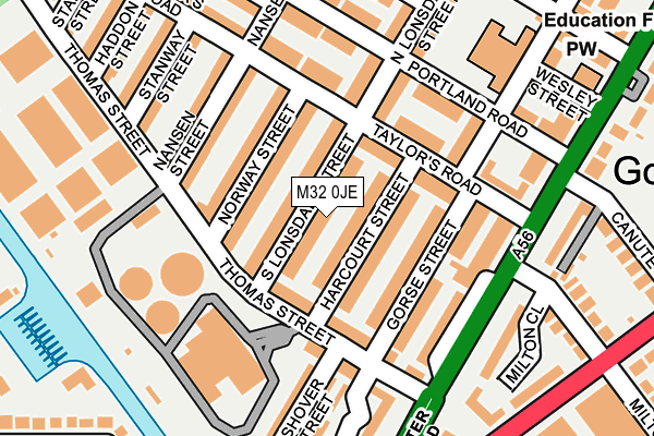 M32 0JE map - OS OpenMap – Local (Ordnance Survey)