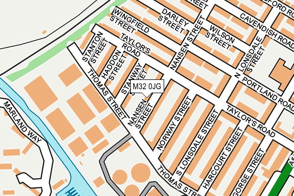 M32 0JG map - OS OpenMap – Local (Ordnance Survey)