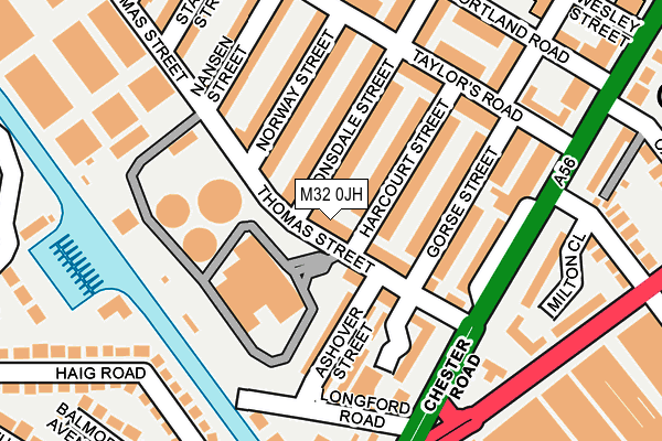 M32 0JH map - OS OpenMap – Local (Ordnance Survey)