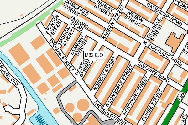 M32 0JQ map - OS OpenMap – Local (Ordnance Survey)