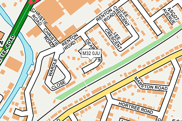 M32 0JU map - OS OpenMap – Local (Ordnance Survey)